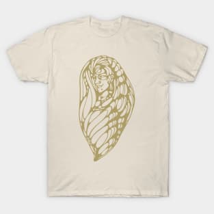 Beautiful Tribal Woman Gold T-Shirt